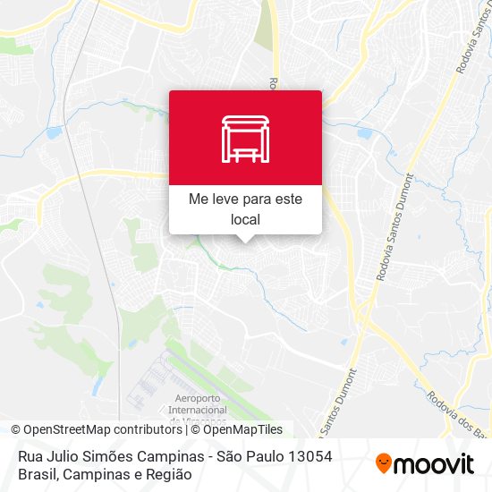 Rua Julio Simões Campinas - São Paulo 13054 Brasil mapa