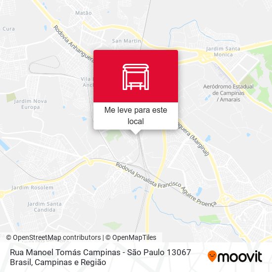 Rua Manoel Tomás Campinas - São Paulo 13067 Brasil mapa