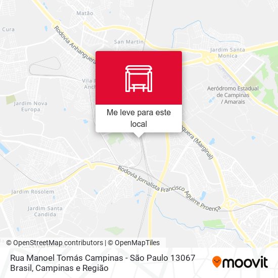 Rua Manoel Tomás Campinas - São Paulo 13067 Brasil mapa