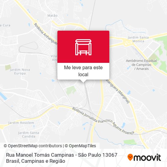 Rua Manoel Tomás Campinas - São Paulo 13067 Brasil mapa