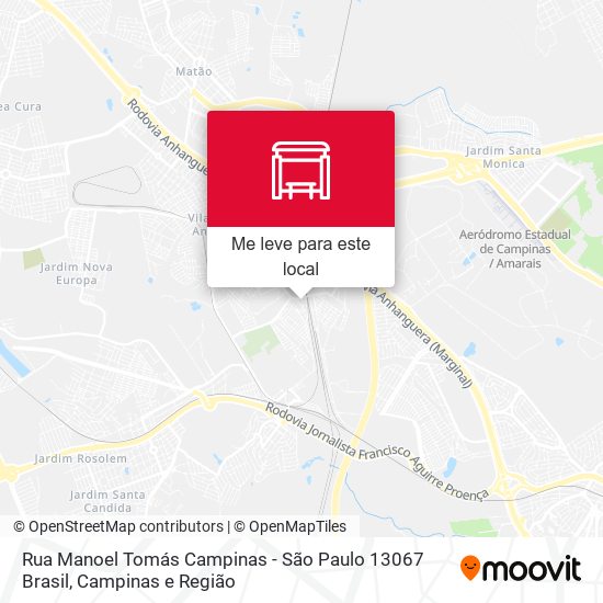 Rua Manoel Tomás Campinas - São Paulo 13067 Brasil mapa