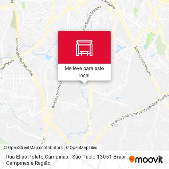 Rua Elias Poleto Campinas - São Paulo 13051 Brasil mapa