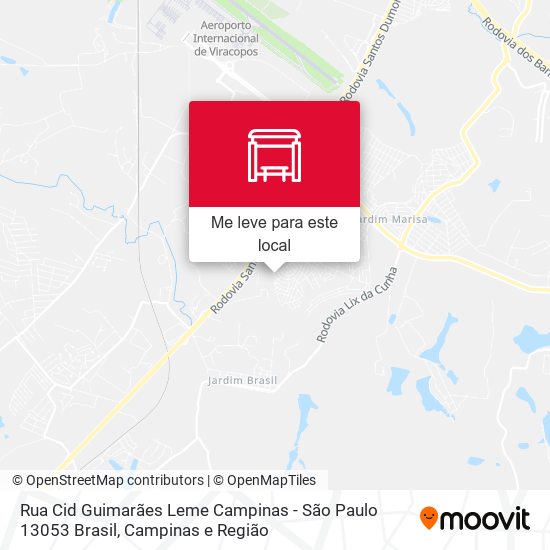 Rua Cid Guimarães Leme Campinas - São Paulo 13053 Brasil mapa
