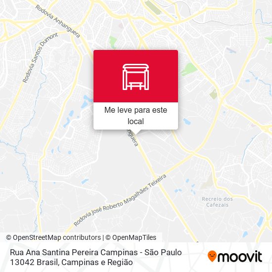 Rua Ana Santina Pereira Campinas - São Paulo 13042 Brasil mapa