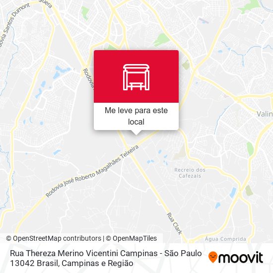 Rua Thereza Merino Vicentini Campinas - São Paulo 13042 Brasil mapa