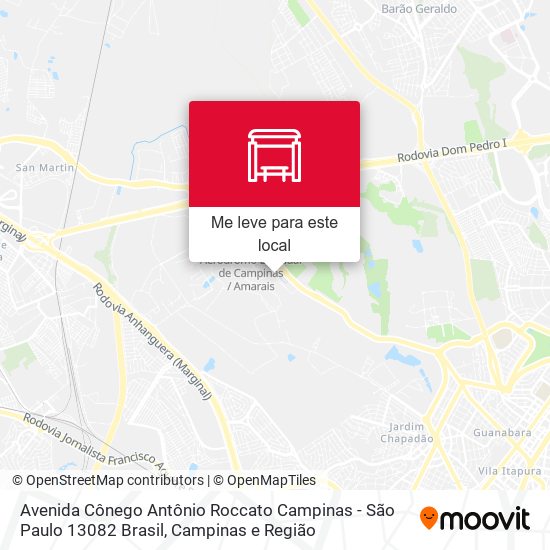 Avenida Cônego Antônio Roccato Campinas - São Paulo 13082 Brasil mapa