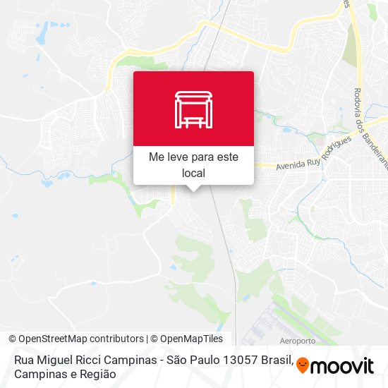 Rua Miguel Ricci Campinas - São Paulo 13057 Brasil mapa