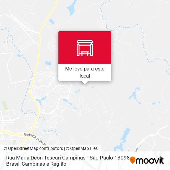 Rua Maria Deon Tescari Campinas - São Paulo 13098 Brasil mapa