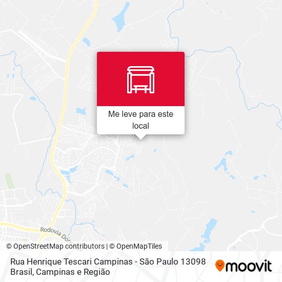Rua Henrique Tescari Campinas - São Paulo 13098 Brasil mapa