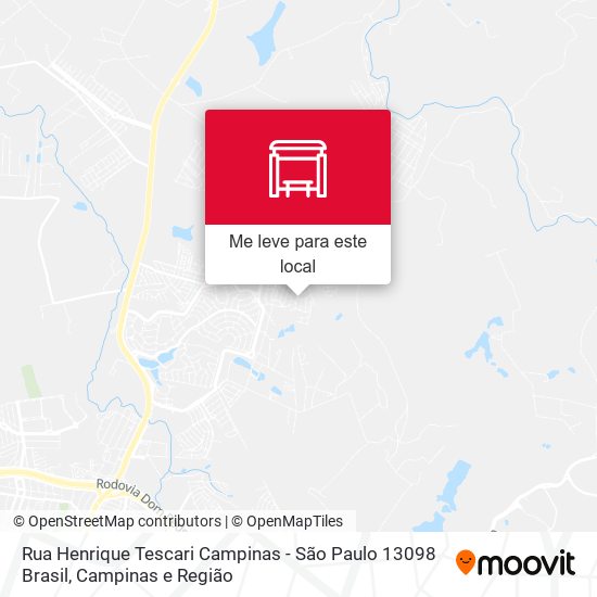 Rua Henrique Tescari Campinas - São Paulo 13098 Brasil mapa