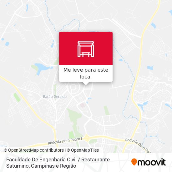 Faculdade De Engenharia Civil / Restaurante Saturnino mapa