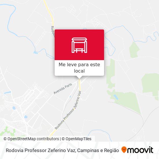 Rodovia Professor Zeferino Vaz mapa