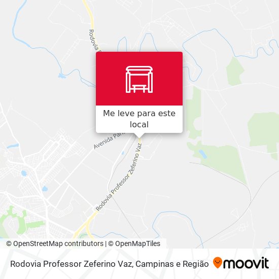 Rodovia Professor Zeferino Vaz mapa