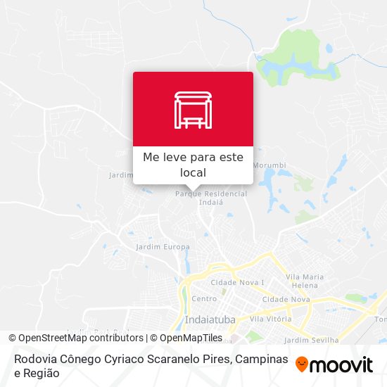 Rodovia Cônego Cyriaco Scaranelo Pires mapa