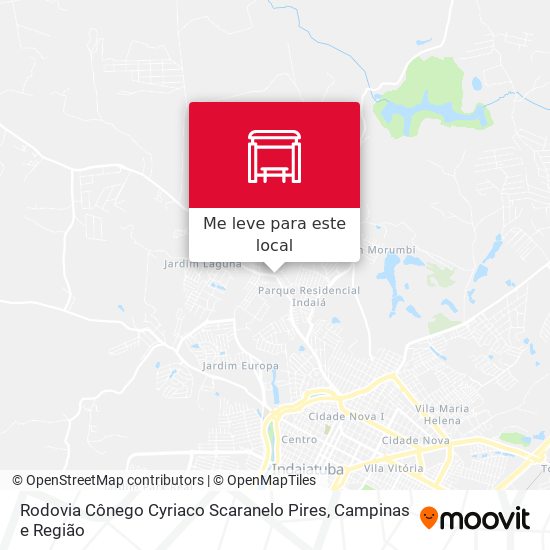 Rodovia Cônego Cyriaco Scaranelo Pires mapa