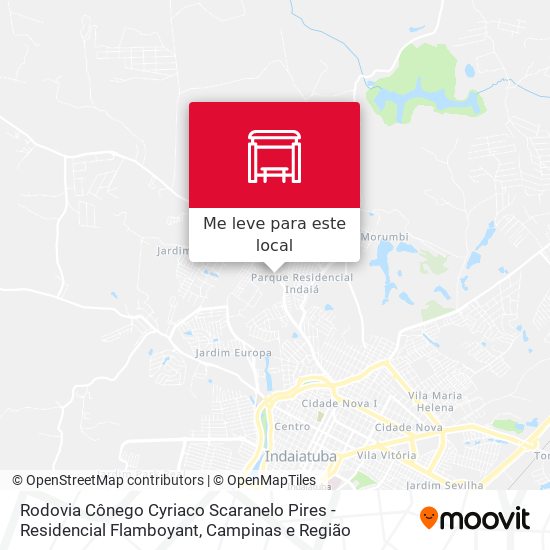 Rodovia Cônego Cyriaco Scaranelo Pires - Residencial Flamboyant mapa