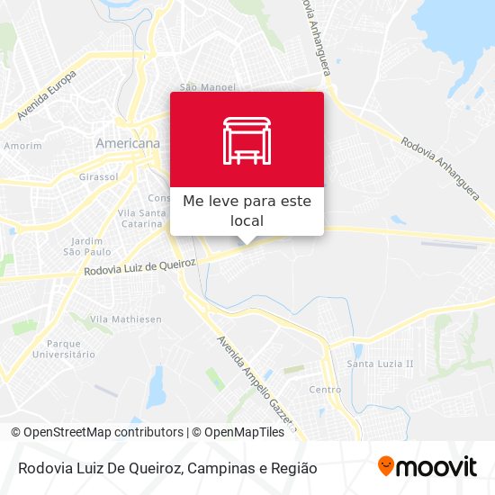 Rodovia Luiz De Queiroz mapa