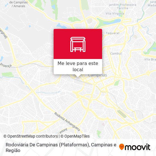 Rodoviária De Campinas (Plataformas) mapa