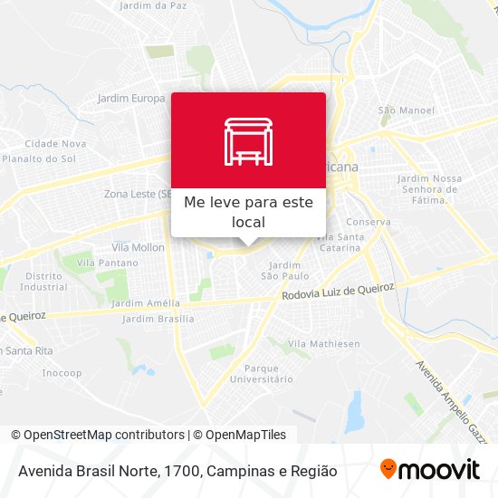 Avenida Brasil Norte, 1700 mapa