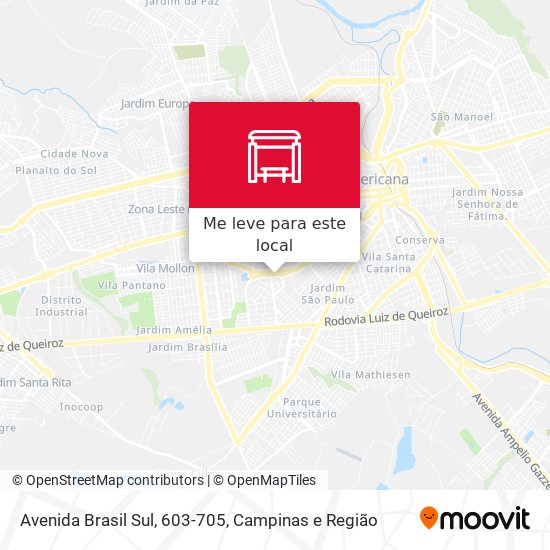 Avenida Brasil Sul, 603-705 mapa