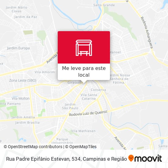 Rua Padre Epifânio Estevan, 534 mapa