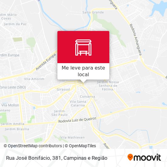 Rua José Bonifácio, 381 mapa