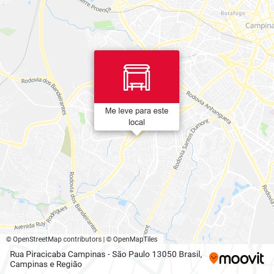 Rua Piracicaba Campinas - São Paulo 13050 Brasil mapa