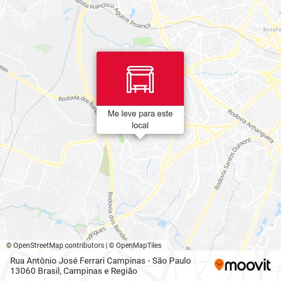 Rua Antônio José Ferrari Campinas - São Paulo 13060 Brasil mapa