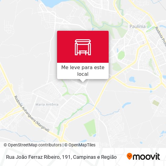 Rua João Ferraz Ribeiro, 191 mapa