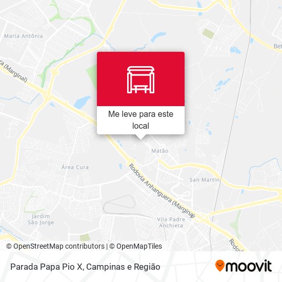 Parada Papa Pio X mapa