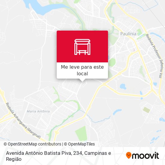 Avenida Antônio Batista Piva, 234 mapa