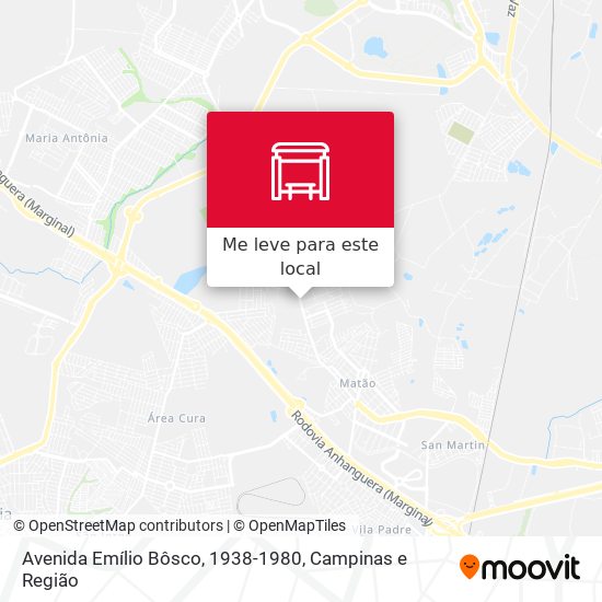 Avenida Emílio Bôsco, 1938-1980 mapa