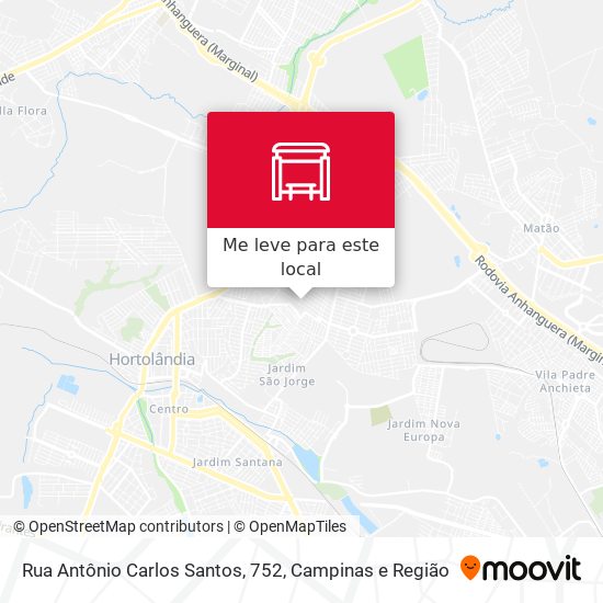 Rua Antônio Carlos Santos, 752 mapa