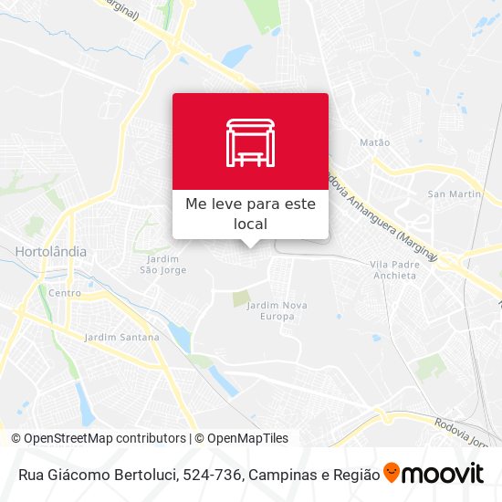 Rua Giácomo Bertoluci, 524-736 mapa