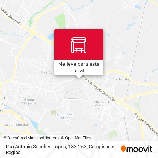 Rua Antônio Sanches Lopes, 183-263 mapa