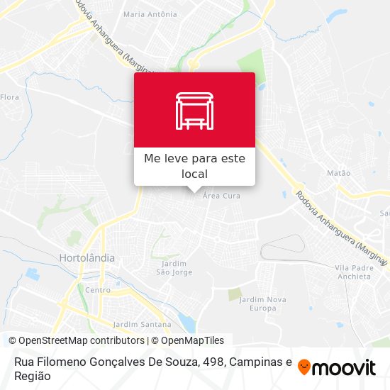 Rua Filomeno Gonçalves De Souza, 498 mapa