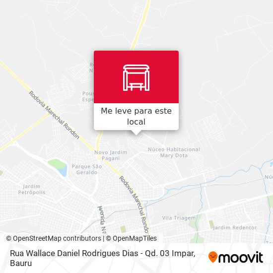 Rua Wallace Daniel Rodrigues Dias - Qd. 03 Impar mapa