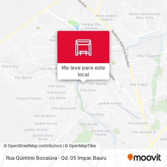 Rua Quintino Bocaiúva - Qd. 05 Impar mapa