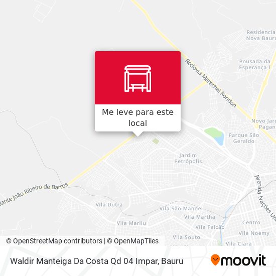 Waldir Manteiga Da Costa Qd 04 Impar mapa