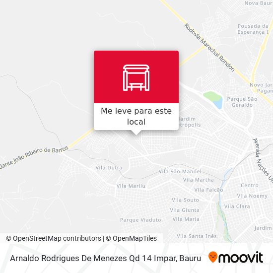 Arnaldo Rodrigues De Menezes Qd 14 Impar mapa