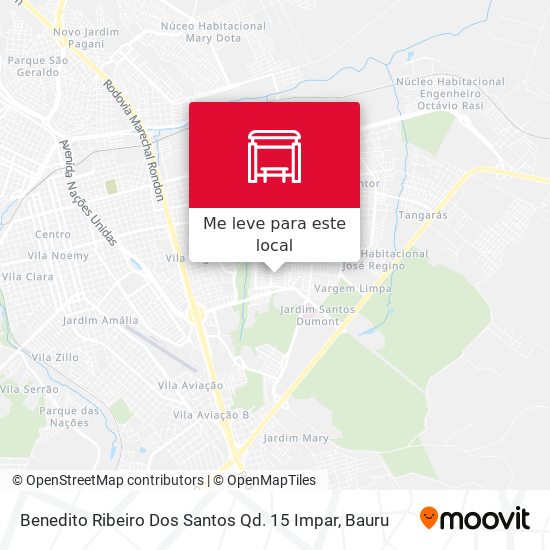 Benedito Ribeiro Dos Santos Qd. 15 Impar mapa