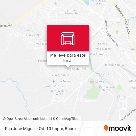 Rua José Miguel - Qd. 10 Impar mapa