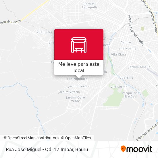 Rua José Miguel  - Qd. 17 Impar mapa