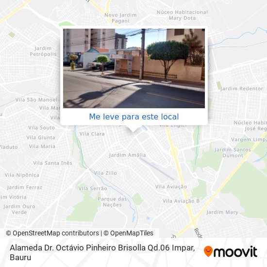 Alameda Dr. Octávio Pinheiro Brisolla Qd.06 Impar mapa
