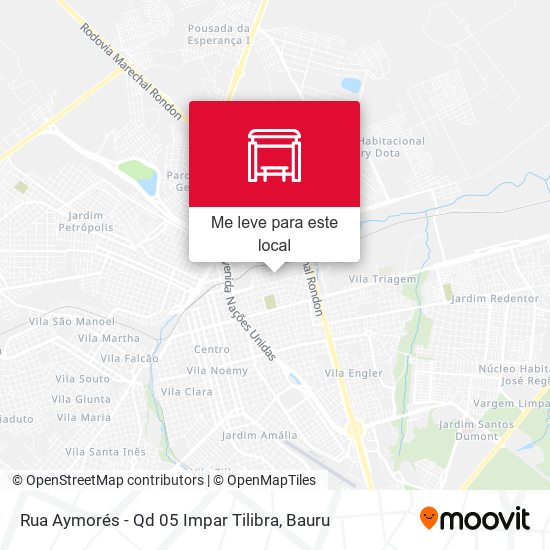 Rua Aymorés - Qd 05 Impar Tilibra mapa