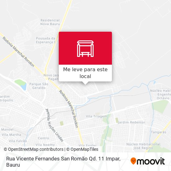 Rua Vicente Fernandes San Romão Qd. 11 Impar mapa
