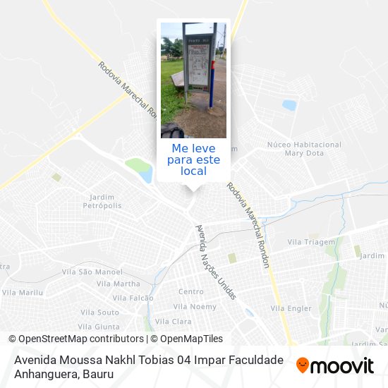 Avenida Moussa Nakhl Tobias 04 Impar Faculdade Anhanguera mapa
