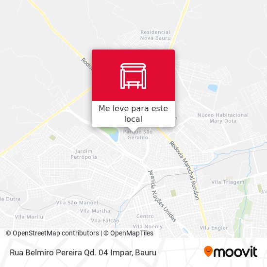 Rua Belmiro Pereira Qd. 04 Impar mapa