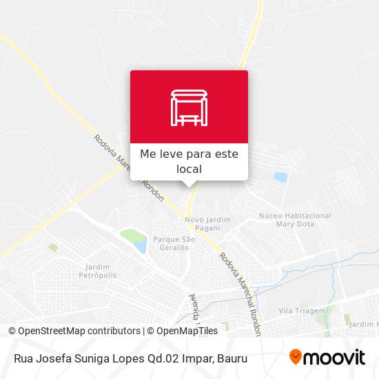 Rua Josefa Suniga Lopes Qd.02 Impar mapa
