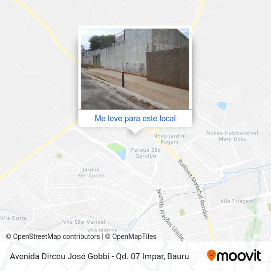Avenida Dirceu José Gobbi - Qd. 07 Impar mapa